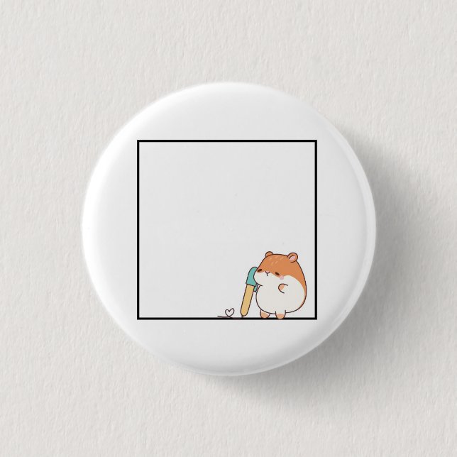 Hamster, cute hamster theme 3 cm round badge (Front)