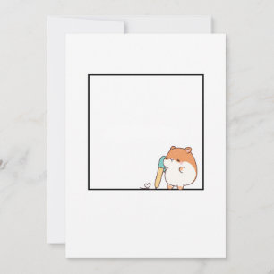 Hamster, cute hamster theme invitation