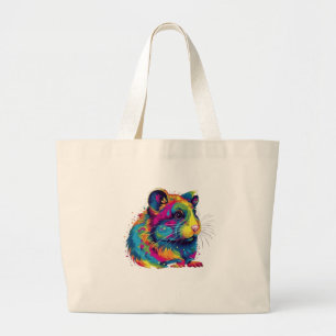 hamster cute large tote bag