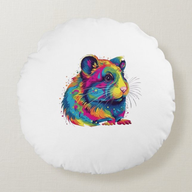 hamster cute  round cushion (Front)