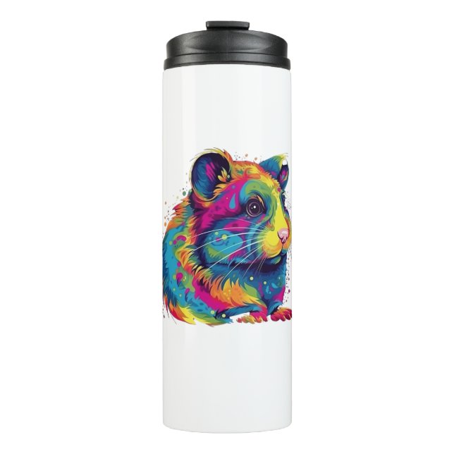 hamster cute  thermal tumbler (Front)