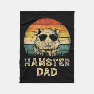 Hamster Dad Hamster Lovers Daddy Father's Day Fleece Blanket