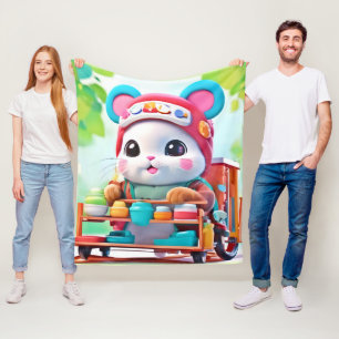 Hamster Delivery Hero Fleece Blanket
