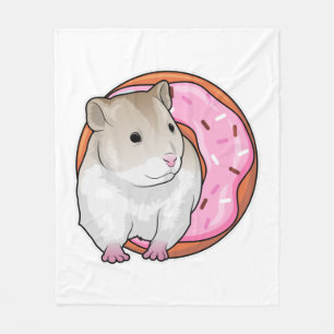 Hamster Donut Fleece Blanket
