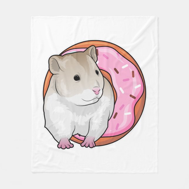 Hamster Donut Fleece Blanket (Front)