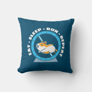 Hamster Eat Sleep Run Repeat Cushion