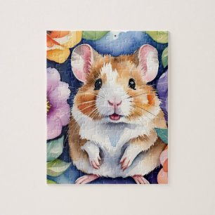 Hamster Family Pet Portrait Jigsaw Puzzle