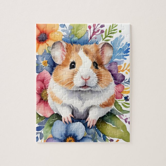 Hamster Family Pet Portrait Jigsaw Puzzle (Vertical)