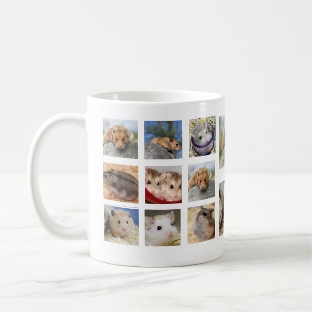Hamster/Gerbil Collage Photo Mug (Round) (Left)