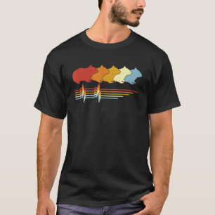 Hamster Heartbea Retro Vintage Animal T-Shirt