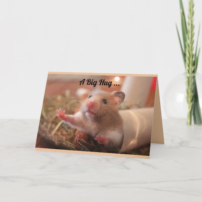 Hamster Hug Thank You Card (Front)