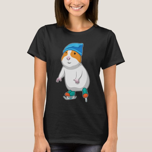 Hamster Ice skating Ice skates T-Shirt (Front)