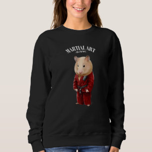 Hamster Judo Karate Master In Red Judogi 1 Sweatshirt