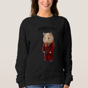 Hamster Judo Karate Master In Red Judogi Sweatshirt