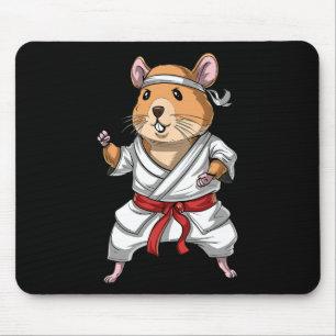 Hamster Karate Ninja Jiu-jitsu Judo Taekwondo Mart Mouse Pad