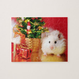 Hamster Kokolinka with Christmas tree Jigsaw Puzzle