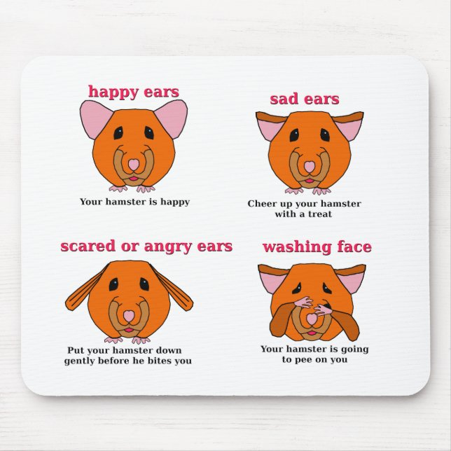 Hamster Language Mouse Pad (Front)