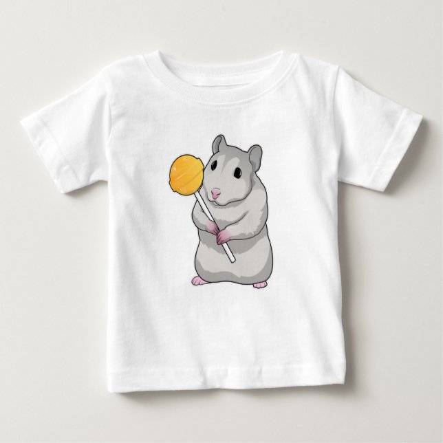 Hamster Lollipop Baby T-Shirt (Front)