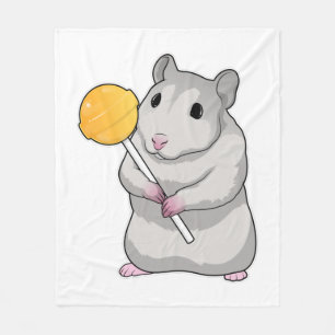 Hamster Lollipop Fleece Blanket