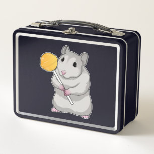 Hamster Lollipop Metal Lunch Box