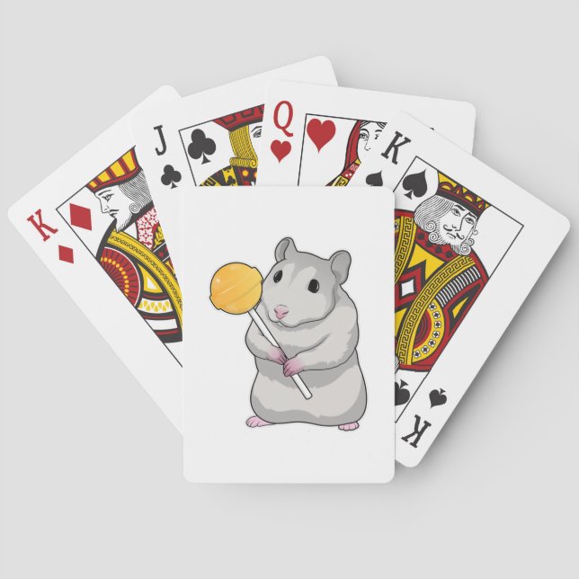 Hamster Lollipop Playing Cards (Back)