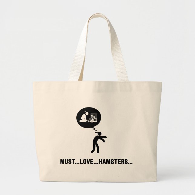 Hamster Lover Large Tote Bag (Front)