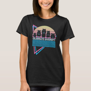 Hamster Lover Retro Celebrate Diversity T-Shirt