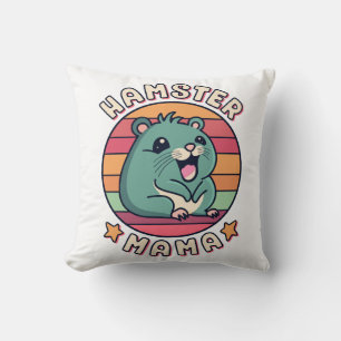 Hamster Mama Cute Kawaii Rodent Mother Cushion