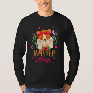 Hamster Mimi Cute Flowers Hamster Bow Tie Mother' T-Shirt