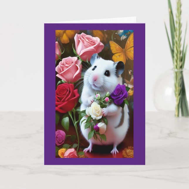 Hamster Mother's Day Greeting Card (Front)