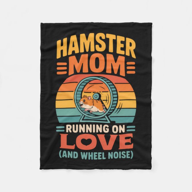 Hamster Mum Keeper Pet Hamster Fleece Blanket (Front)
