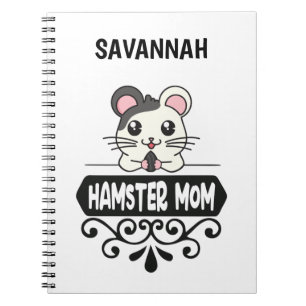 Hamster mum pet animal lovers cute notebook