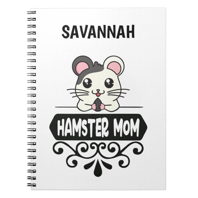 Hamster mum pet animal lovers cute notebook (Front)