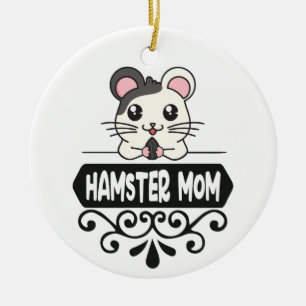 Hamster mum pet animal lovers cute personalised ceramic ornament