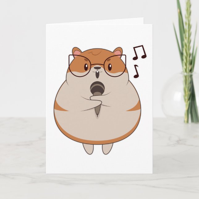 Hamster - Music with Microphone Card (Front)