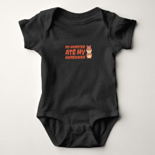 Hamster - My Hamster Ate My Homework Baby Bodysuit