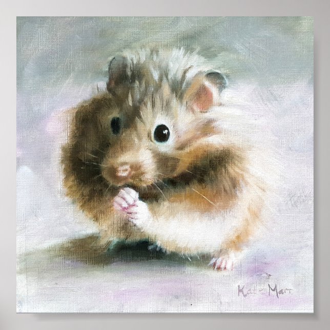 Hamster oil painting poster (Front)