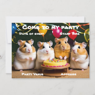 Hamster Party Invitation