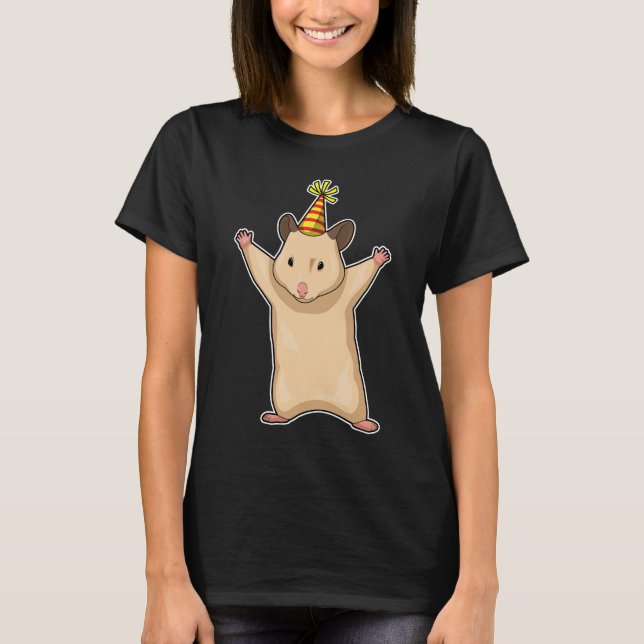 Hamster Party Party hat T-Shirt (Front)