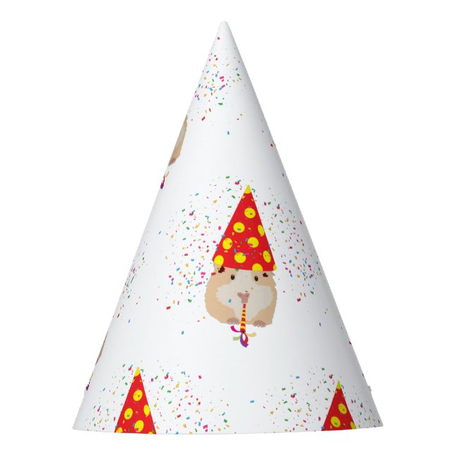 Hamster Partying - Animals Having a Party Hat (Front)