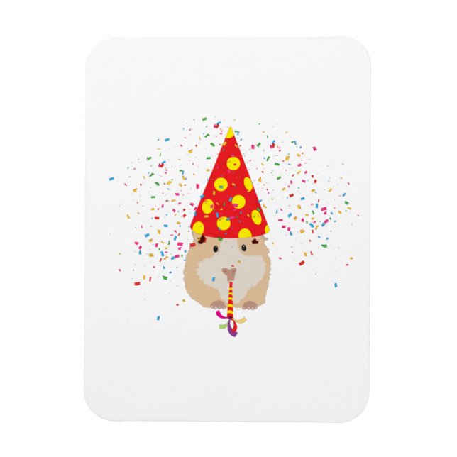 Hamster Partying - Animals Having a Party Magnet (Vertical)