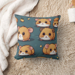 Hamster Pattern Print Cushion