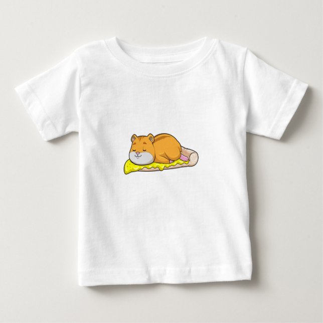 Hamster & Pizza with Cheese Baby T-Shirt (Front)