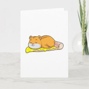Hamster & Pizza with Cheese Card