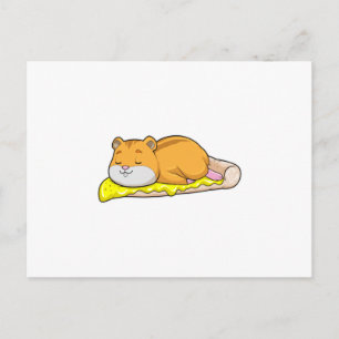 Hamster & Pizza with Cheese Postcard