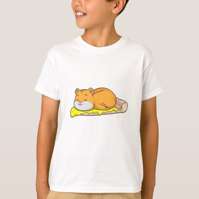 Hamster & Pizza with Cheese T-Shirt (Front)