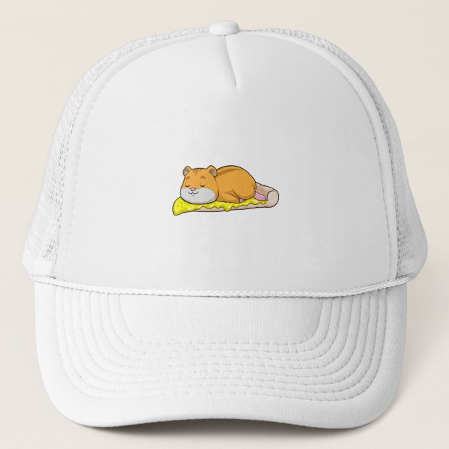 Hamster & Pizza with Cheese Trucker Hat (Front)