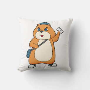 Hamster Postman Letter Cushion