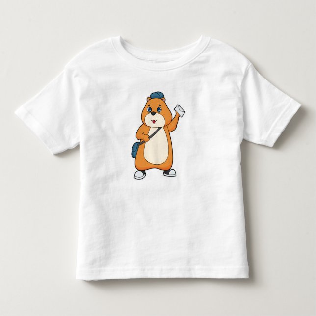 Hamster Postman Letter Toddler T-Shirt (Front)