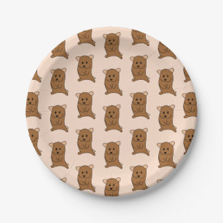 Hamster Print Paper Plate